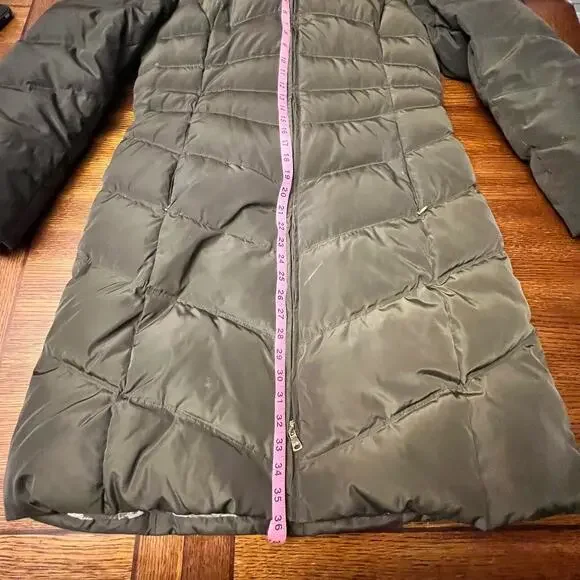 Jessica Simpson Down Puffer Coat Olive Green Size Large - Picture 15 of 16